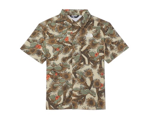 The North Face Short Sleeve Amphibious Button-Down Little Kids/Big Kids Clothing - Utility Brown TNF Cactus Camo Print - NF0A86TW-U9I