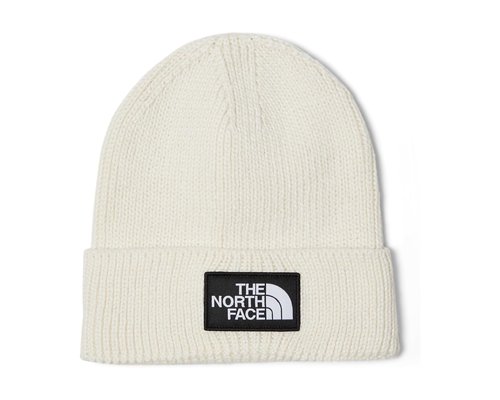 The North Face TNF Logo Box Cuffed Beanie - White Dune - NF0A8CHE-QLI