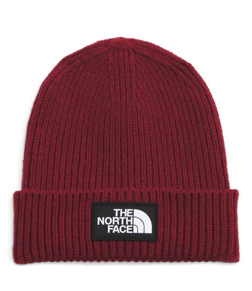 The North Face TNF Logo Box Cuffed Beanie - Cordovan - NF0A3FJX-6R3