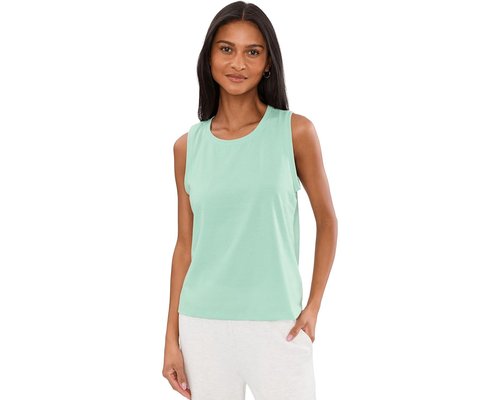 The North Face Tri-Blend Tank Top Clothing - Opal Frost/White Heather - NF0A8HYY-NV3