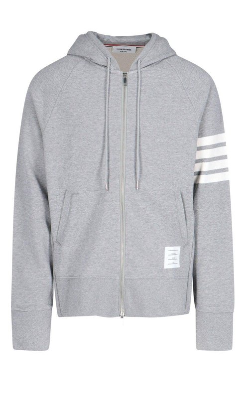 Thom Browne 4 Bar Zipped Hoodie - MJT022L00535068