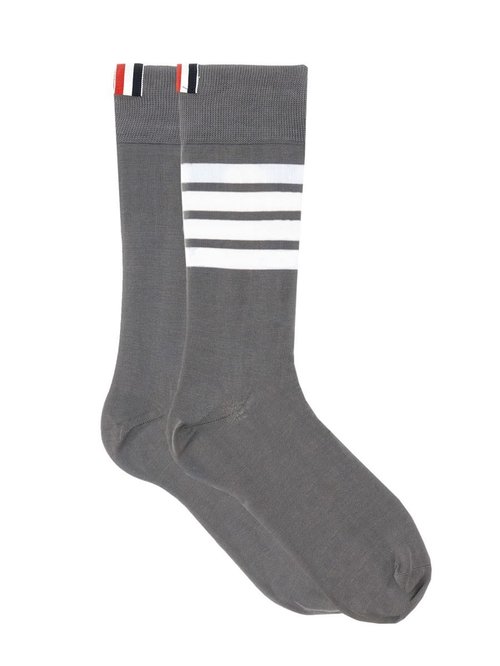 Thom Browne 4bar Socks - MAS023B01690-035MEDGREY
