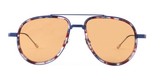 Thom Browne Aviator Dark Navy Rwb Tortoise Sunglasses - UES929A-G0003-410-56