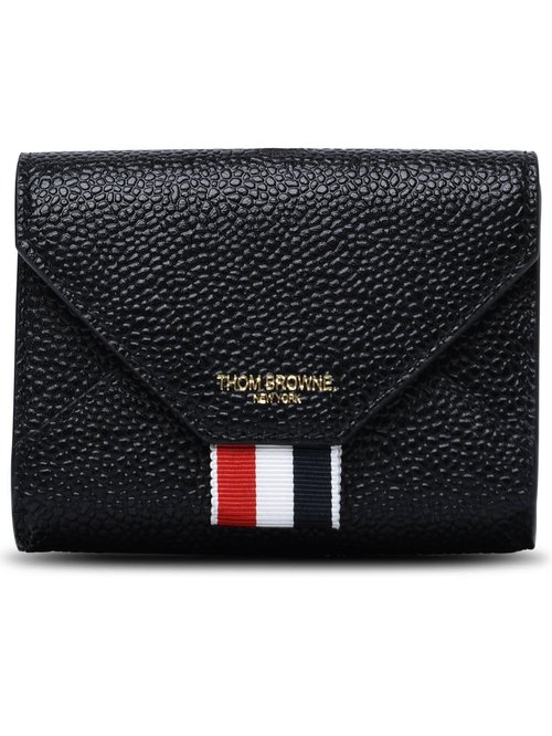 Thom Browne Black Grained Leather Purse - FAW063A00198001