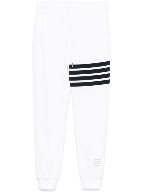 Thom Browne Classic Loopback with Engineered 4 Bar Sweatpants - White /Navy - MJQ230A00535104
