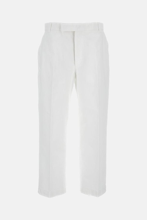Thom Browne Cotton Twill Utility Trousers - White - MTU335WF0576100