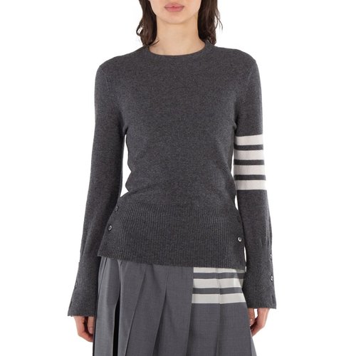 Thom Browne Dark Grey Wool Sweater - 35 - FKA001A00011035