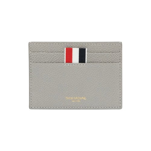 Thom Browne Double Sided Card Holder in Pebble Grain Leather - FAW035A00198055