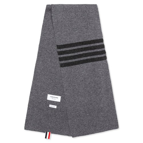 Thom Browne Full Needle Rib Scarf - Medium Grey - MKS026C00014035