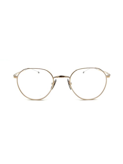 Thom Browne Gold Round Glasses - White Gold - UEO914AG0001711