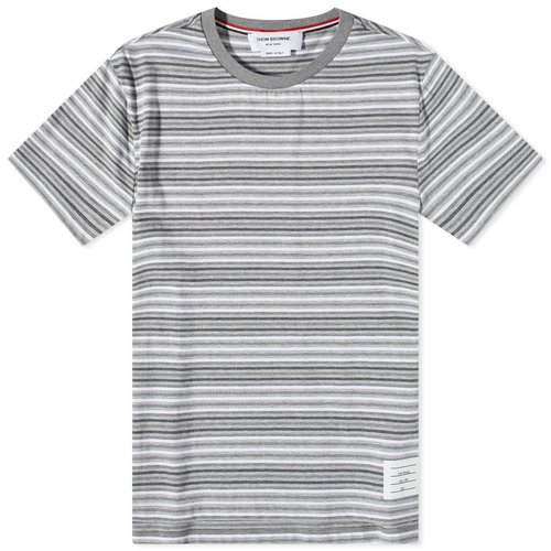 Thom Browne Gray Striped T-Shirt - Tonal Grey - MJS212AJ0061982