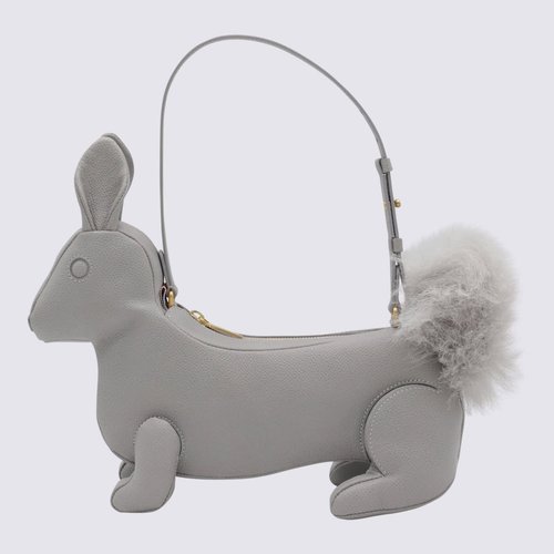 Thom Browne Grey Leather Rabbit Top Handle Bag - UAG175A00198055