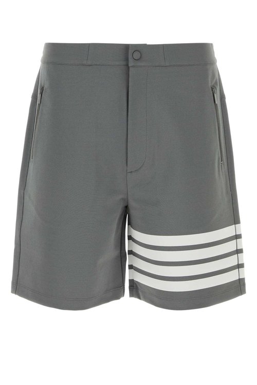 Thom Browne Grey Stretch Jersey Bermuda Shorts - MJQ237AJ0242035