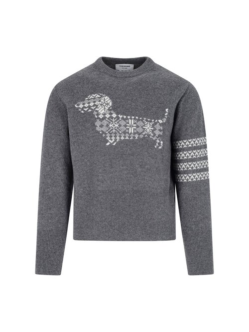 Thom Browne Holiday Hector Classic Crew Neck Pullover - MKA573AY1029035