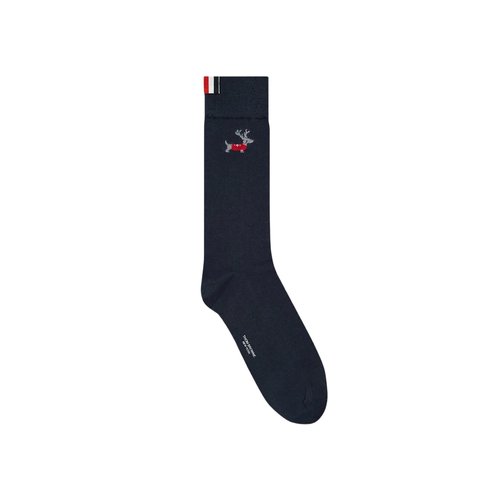 Thom Browne Holiday Reindeer And Snowflake Wool Mid Cuff Socks - MAS213AY1020415