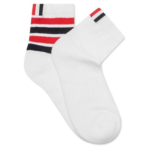 Thom Browne Lightweight 4 Bar Ankle Socks - Red/White/Blue - MAS086A01690960