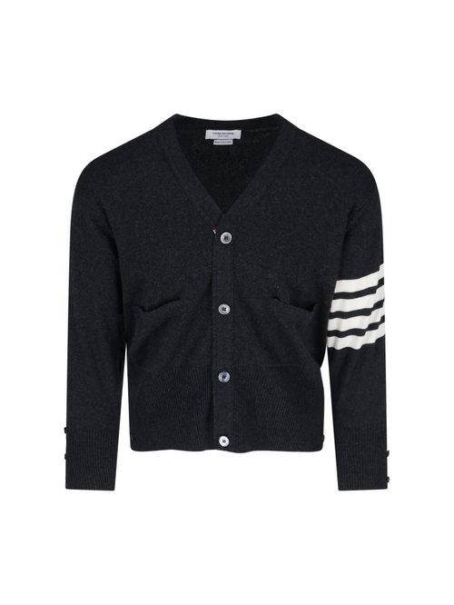 Thom Browne loopback 4-bar Cardigan - MKCS01A00011022