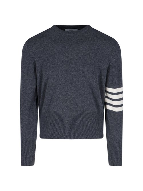 Thom Browne loopback 4-bar Sweater - MKAS01A00011038