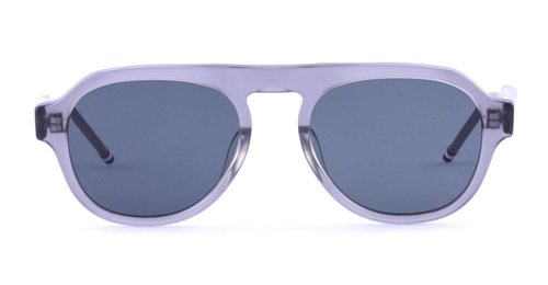 Thom Browne Oval Satin Crystal Grey Sunglasses - UES416A-G0002-060-52