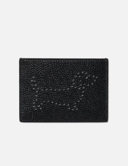 Thom Browne Pebble Grain Hector Single Card Holder - Black