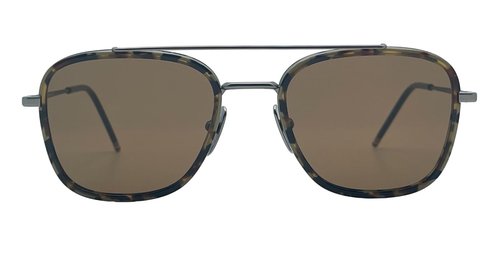 Thom Browne Rectangular Aviator Brown Tortoise Sunglasses - UES800A-G0003-205-51