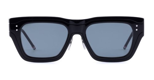 Thom Browne Rectangular Black Asian Fit Sunglasses - UES947Z-G0002-001-52