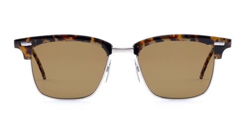 Thom Browne Rectangular Dark Brown Sunglasses - UES711AG0003205