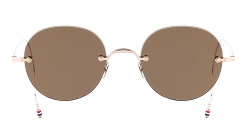 Thom Browne Rimless Oversized White Gold Sunglasses - UES938A-G0001-711-54
