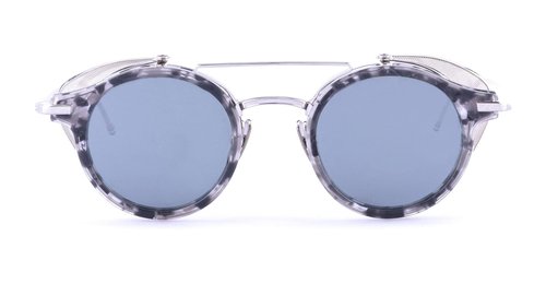 Thom Browne Round With Wide Shield Grey Tortoise Sunglasses - UES804A-G0003-020-45