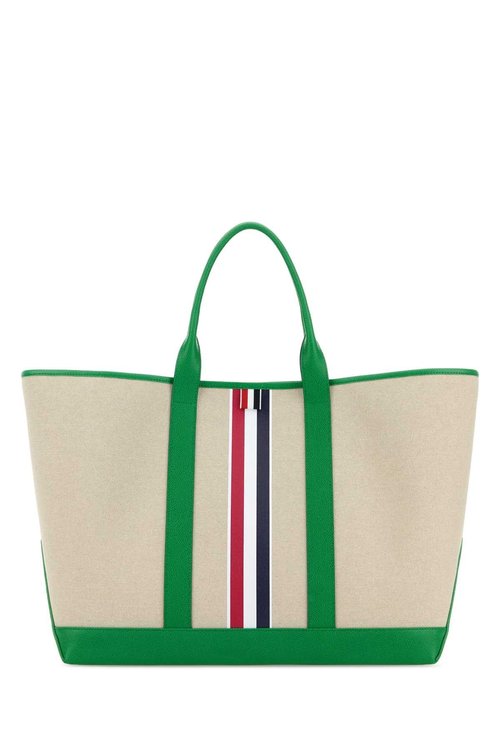 Thom Browne Sand Canvas Medium Shopping Bag - UAG261AF0492350