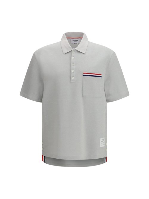 Thom Browne Short-sleeve Polo With Chest Pocket - MJP244EJ0251050