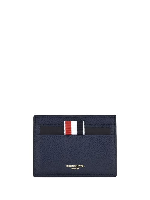 Thom Browne Side 4-Bar Stripe Card Holder - Navy - UAW075A00198415