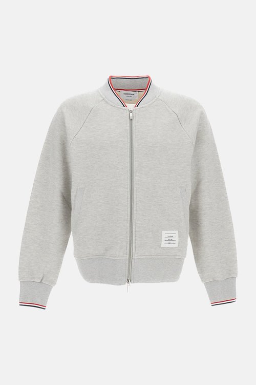 Thom Browne Tipping Pique Loopback Bomber - MJT599AJ0249065