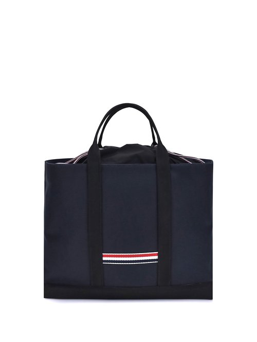 Thom Browne & Black Medium Drawstring Opening Tool Tote - Navy - UAG231AF0927415