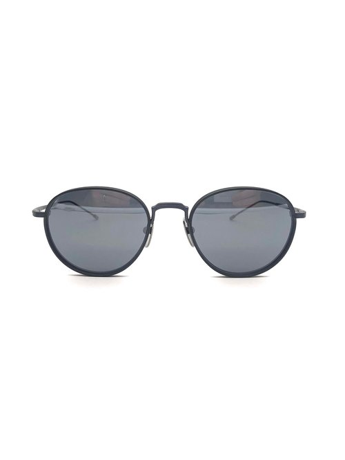 Thom Browne Gray Titanium Round Sunglasses - Black/Charcoal - UES119AG0001004