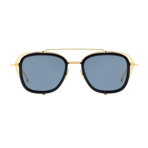 Thom Browne Ues808a G0003 001-51 Shiny Black 18k Gold Sunglasses
