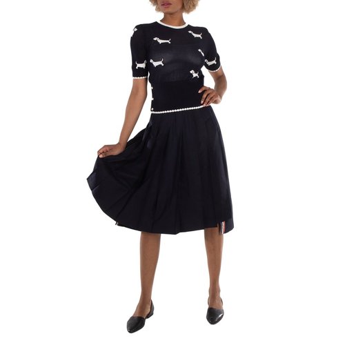 Thome Hector Intarsia Sweater - Blue/Brown - FKA444AY3006415