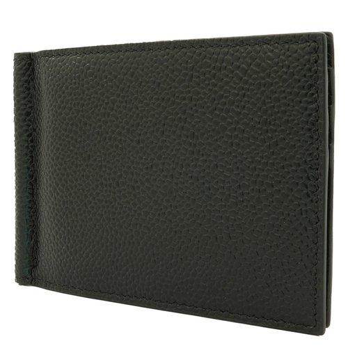 Thome Pebble Grain Money Clip Wallet - Black/Brown - MAW025L-00198-0015.0000X4.0000X1.0000