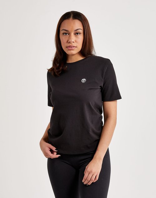 Timberland Embroidered Logo Tee - Black - TB0A6ATEAK6