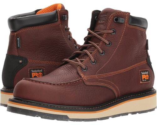 Timberland PRO Gridworks 6 Moc Soft Toe Waterproof Work Lace-up Boots - Brown Tempest Rancher - TB1A1KRQ214