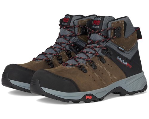 Timberland PRO Switchback 6 Composite Safety Toe Waterproof 1 - Brown Turkish Coffee/Red - TB1A5SZ3214