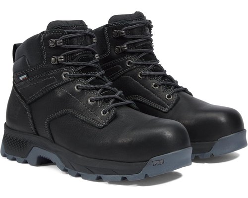 Timberland Pro TiTAN EV 6 Inch Waterproof Composite Toe Work Boots - Black - TB1A42GN001