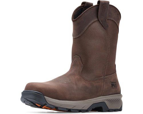 Timberland PRO Titan EV Pull-On Composite Safety Toe Industrial Work Boots - Dark Brown Full Grain - TB0A44C8W01