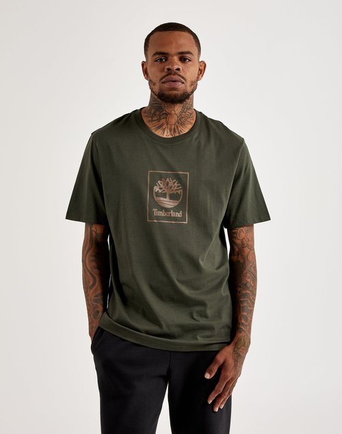 Timberland Stack Logo Tee - Green - TB0A5ZH1BW5