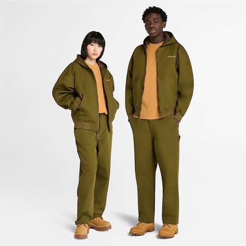Timberland Washed Duck Hooded Bomber Jacket - TB0A6HNY302