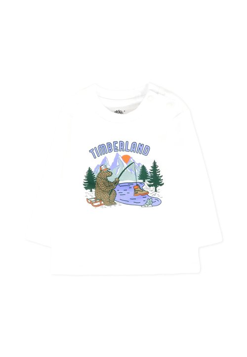 Timberland White T-shirt For With Bear - T6058410P