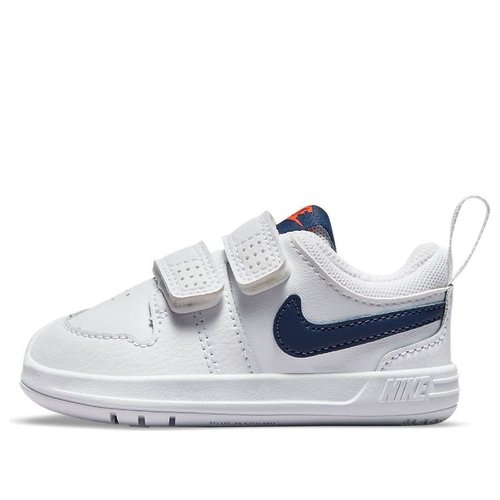 Toddler/Baby Nike Pico 5 Wear-resistant Shock Absorption Non-Slip Low Tops Sports - White/Blue - AR4162-106