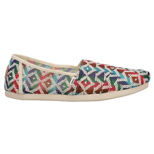 TOMS Alpargata Geometric Slip On Flats - Multi - 10017822T