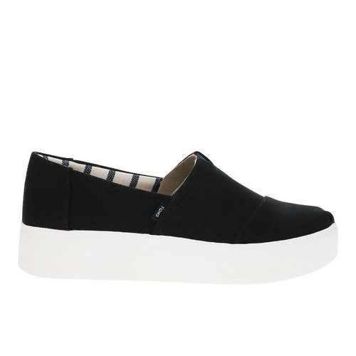 TOMS Asher Platform Slip On - Black - 10023246T-001