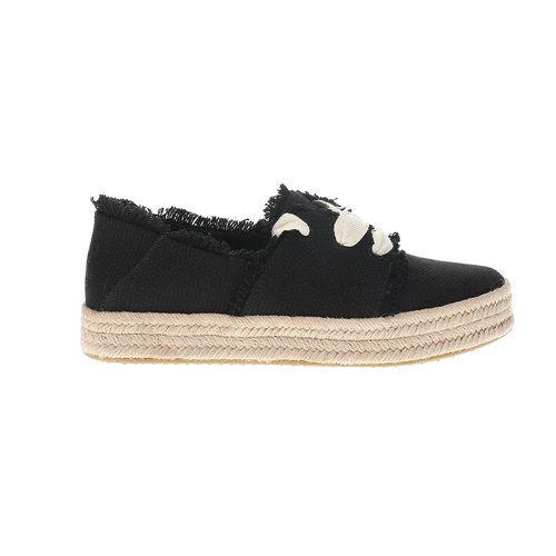 TOMS Carolina Slip On Espadrille Flats - Black - 10021856T-001